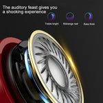 หูฟังบลูทูธสปอร์ตแบบคล้องคอสายกลม Bluetooth 5.1 พร้อมฟังก์ชันแม่เหล็ก, สีดำ, สีแดง, สีขาว