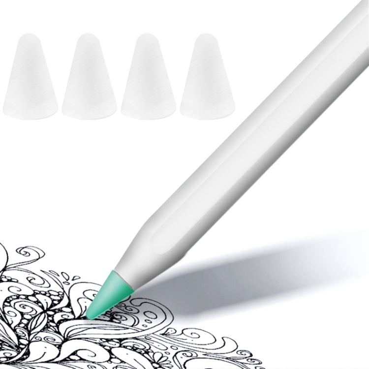 ปลอกป้องกันหัวปากกา Apple Pencil 1 / 2 แบบไม่ลื่น เงียบ และทนทาน 4 ชิ้น สีฟ้าเข้ม เขียวมิ้นท์ ใส ขาว