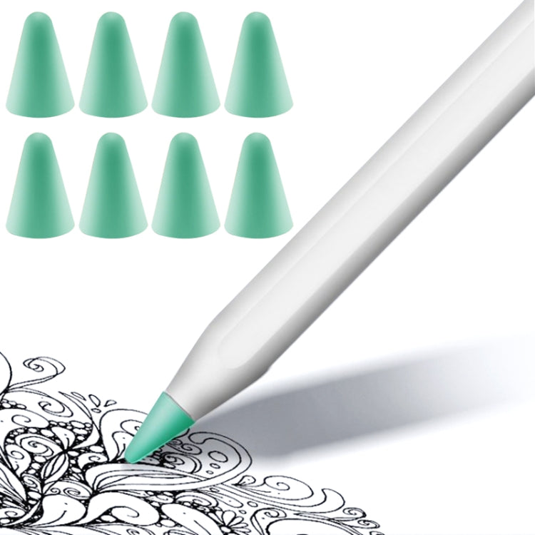 ปลอกป้องกันหัวปากกา Apple Pencil 1 / 2 แบบไม่ลื่น เงียบ และทนทาน 8 ชิ้น สีฟ้าเข้ม เขียวมิ้นท์ ใส ขาว