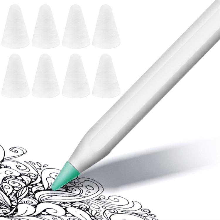 ปลอกป้องกันหัวปากกา Apple Pencil 1 / 2 แบบไม่ลื่น เงียบ และทนทาน 8 ชิ้น สีฟ้าเข้ม เขียวมิ้นท์ ใส ขาว