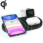 A04 ชาร์จไร้สายมัลติฟังก์ชัน 3 in 1 มาตรฐาน Qi สำหรับโทรศัพท์มือถือ, iWatch และ AirPods