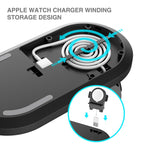 A04 ชาร์จไร้สายมัลติฟังก์ชัน 3 in 1 มาตรฐาน Qi สำหรับโทรศัพท์มือถือ, iWatch และ AirPods