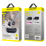 awei T6 TWS หูฟังสปอร์ตไร้สาย Bluetooth V5.0 พร้อมกล่องชาร์จ