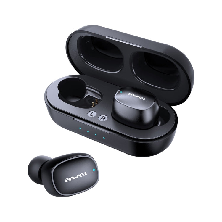 awei T13 TWS หูฟังบลูทูธ V5.0 ไร้สายแท้สำหรับกีฬา พร้อมกล่องชาร์จ