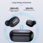 awei T13 TWS หูฟังบลูทูธ V5.0 ไร้สายแท้สำหรับกีฬา พร้อมกล่องชาร์จ