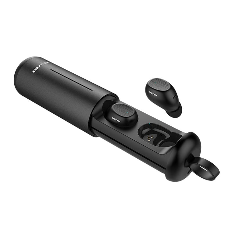 awei T55 TWS หูฟังบลูทูธ V5.0 ไร้สายแท้สำหรับกีฬา พร้อมเคสชาร์จพกพา