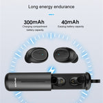 awei T55 TWS หูฟังบลูทูธ V5.0 ไร้สายแท้สำหรับกีฬา พร้อมเคสชาร์จพกพา