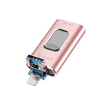 Richwell แฟลชไดรฟ์โลหะ 3 in 1 16G Type-C + 8 พิน + USB 3.0 แบบดัน-ดึง พร้อมฟังก์ชัน OTG