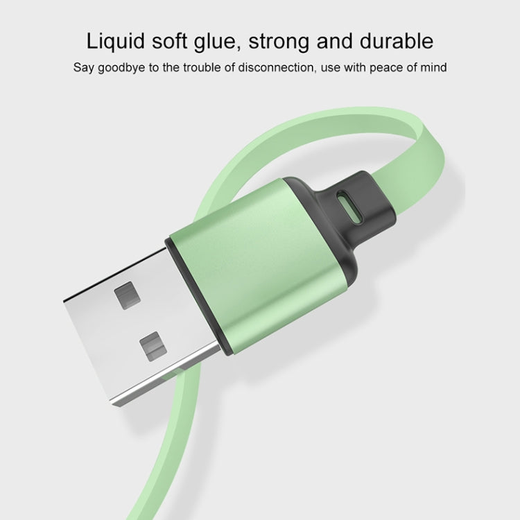สายชาร์จข้อมูลแบบหดได้ซิลิโคนเหลว 3 in 1 USB เป็น USB-C / Type-C + 8Pin + Micro USB 3.5A
