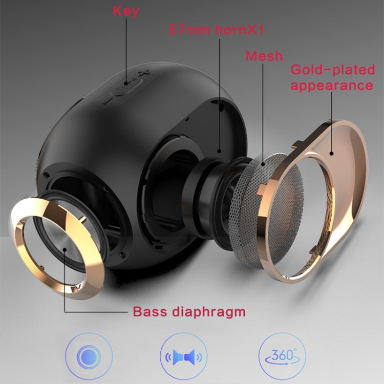 ลำโพงบลูทูธไร้สาย X6 TWS 5W กันน้ำสำหรับใช้งานกลางแจ้ง รองรับแฮนด์ฟรี / USB / AUX / การ์ด TF