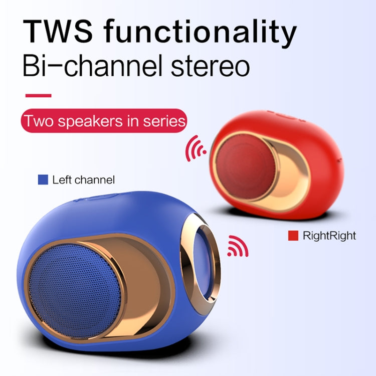 ลำโพงบลูทูธไร้สาย X6 TWS 5W กันน้ำสำหรับใช้งานกลางแจ้ง รองรับแฮนด์ฟรี / USB / AUX / การ์ด TF