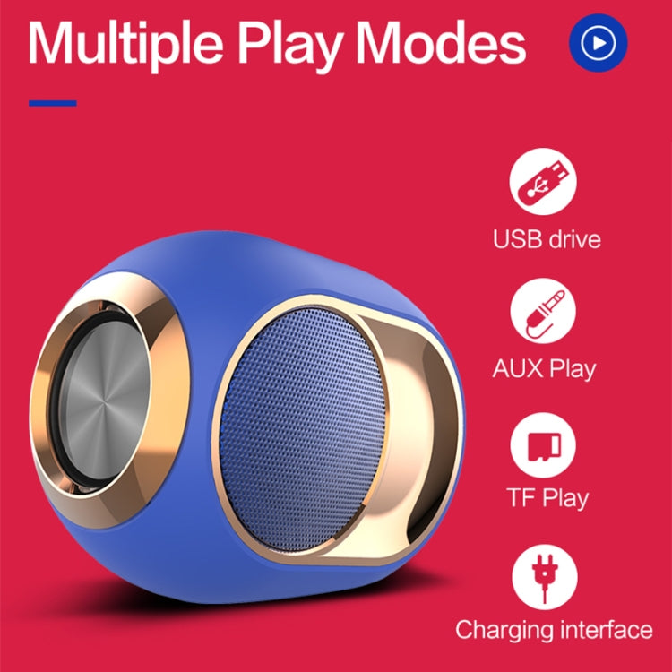 ลำโพงบลูทูธไร้สาย X6 TWS 5W กันน้ำสำหรับใช้งานกลางแจ้ง รองรับแฮนด์ฟรี / USB / AUX / การ์ด TF