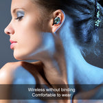 M7 TWS V5.0 หูฟังบลูทูธสเตอริโอไร้สายสองข้างพร้อมกล่องชาร์จและจอดิจิทัล