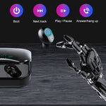 M7 TWS V5.0 หูฟังบลูทูธสเตอริโอไร้สายสองข้างพร้อมกล่องชาร์จและจอดิจิทัล