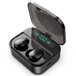 X7 TWS V5.0 หูฟังบลูทูธสเตอริโอไร้สายสองข้างพร้อมกล่องชาร์จและจอดิจิทัล