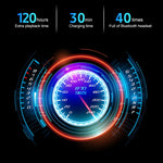 X7 TWS V5.0 หูฟังบลูทูธสเตอริโอไร้สายสองข้างพร้อมกล่องชาร์จและจอดิจิทัล