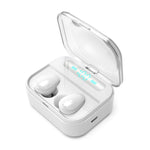 X7 TWS V5.0 หูฟังบลูทูธสเตอริโอไร้สายสองข้างพร้อมกล่องชาร์จและจอดิจิทัล
