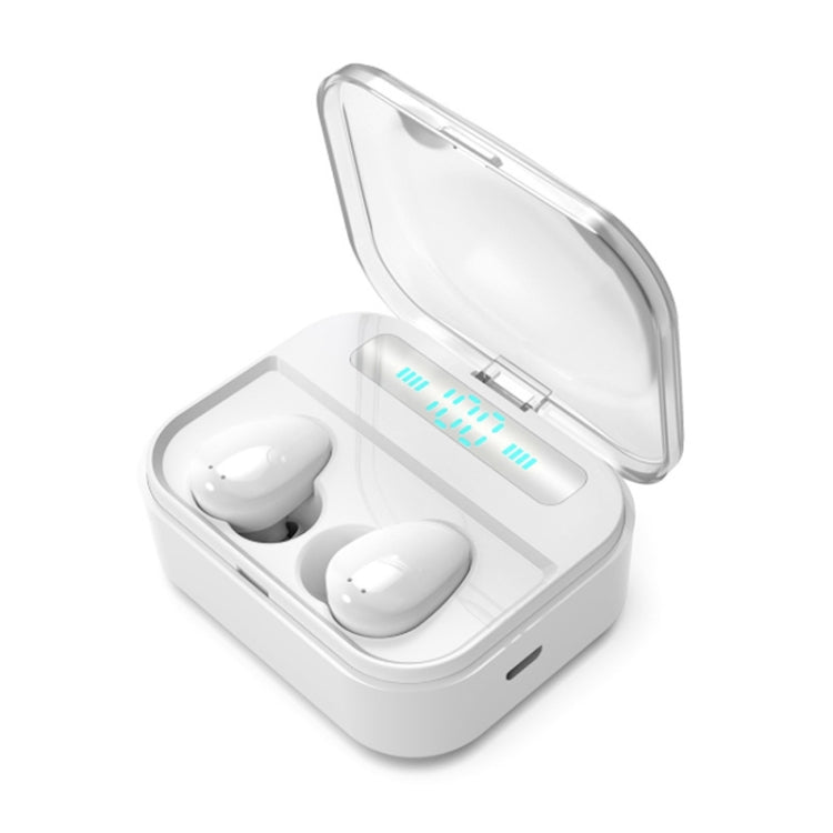 X7 TWS V5.0 หูฟังบลูทูธสเตอริโอไร้สายสองข้างพร้อมกล่องชาร์จและจอดิจิทัล