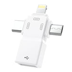 อะแดปเตอร์ OTG USB 2.0 เป็น 8 พิน + USB-C / Type-C + Micro USB