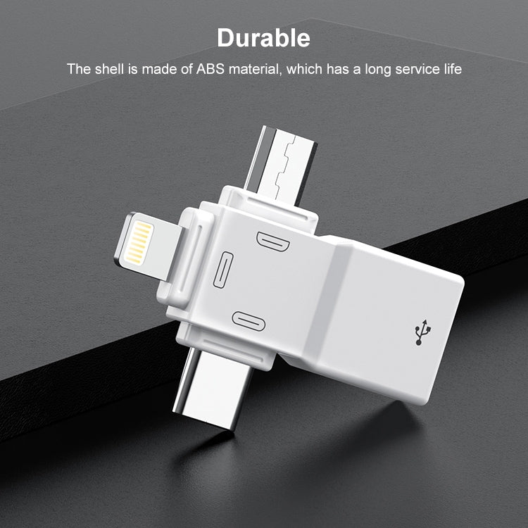 อะแดปเตอร์ OTG USB 2.0 เป็น 8 พิน + USB-C / Type-C + Micro USB