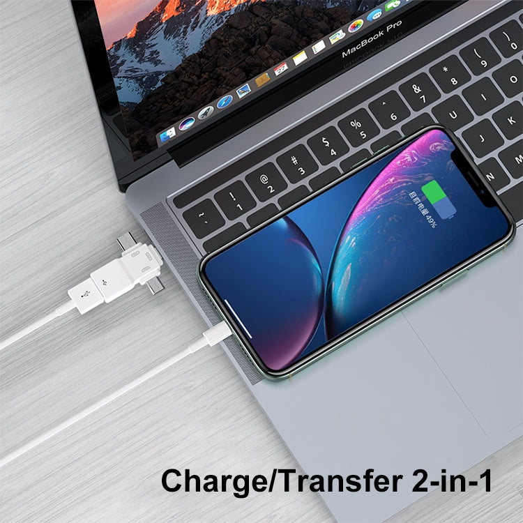 อะแดปเตอร์ OTG USB 2.0 เป็น 8 พิน + USB-C / Type-C + Micro USB