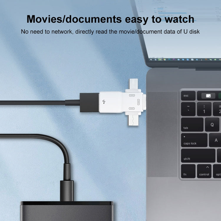 อะแดปเตอร์ OTG USB 2.0 เป็น 8 พิน + USB-C / Type-C + Micro USB