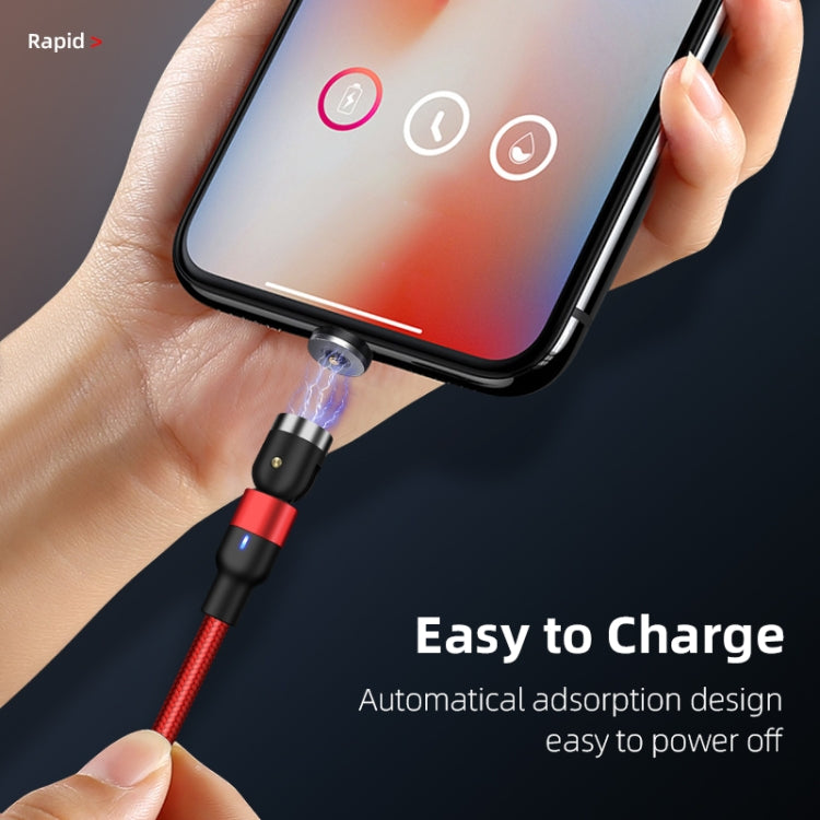 สายชาร์จแม่เหล็กถักไนลอน USB เป็น 8 Pin ความยาว 2 เมตร 2A Output