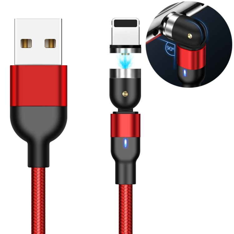สายชาร์จแม่เหล็กถักไนลอน USB เป็น 8 Pin ความยาว 1 เมตร 2A Output หมุนได้