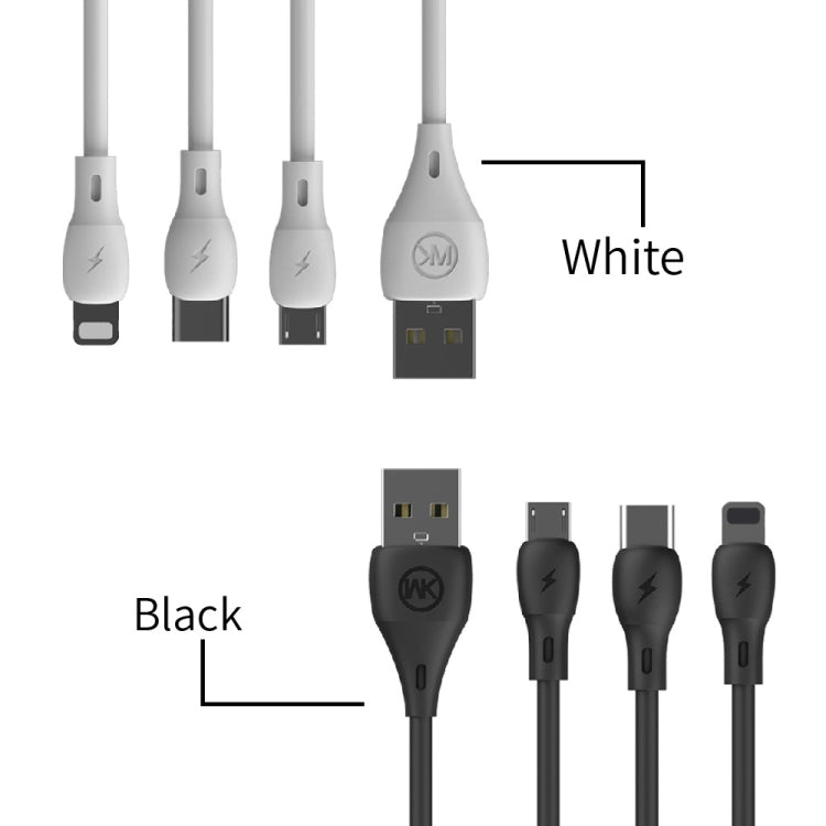 สายชาร์จและซิงค์ข้อมูล WK WDC-072 USB เป็น 8 Pin ความยาว 1 เมตร 2.1A