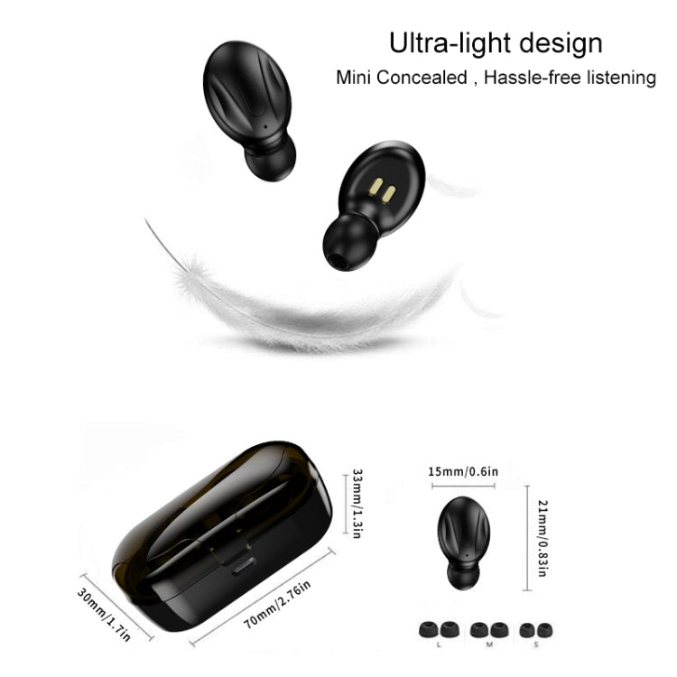 XG13 หูฟังบลูทูธสเตอริโอไร้สายขนาดเล็ก Bluetooth 5.0 TWS