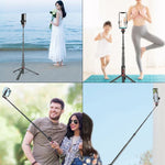 Aluminum Alloy Mobile Phone Bluetooth Selfie Stick Live Floor Tripod Bracket, Height: 1.5m, Height: 1.5m