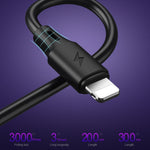 WK WDC-092 สายชาร์จซิงค์ข้อมูล USB เป็น 8 Pin ความยาว 3m 2.4A Max Output Full Speed Pro Series, 3m 8 Pin