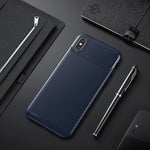 For iPhone X / XS Beetle Shape Carbon Fiber Texture Shockproof TPU Case, For iPhone X / XS