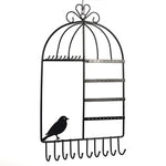 Birdcage Shape Ear Stud Earrings Bracelet Pendant Necklace Jewelry Display Storage Rack