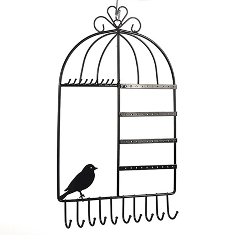 Birdcage Shape Ear Stud Earrings Bracelet Pendant Necklace Jewelry Display Storage Rack