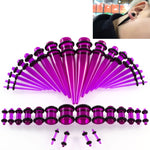 36PCS Unisex Acrylic Ear Expansion Ear Extender 14G-00G Accessories Set