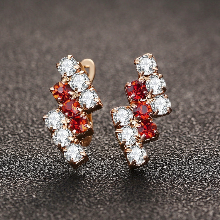 ต่างหูสตั๊ดคริสตัลเงินสเตอร์ลิงรูปทรงเรขาคณิตไม่สมมาตรชุบทอง 18 กะรัต สำหรับผู้หญิง ขนาด 21*9 มม. สีน้ำเงิน แดง