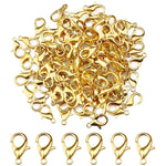 อุปกรณ์เครื่องประดับ DIY ก้ามปูโลหะผสมคุณภาพสูง 12 มม. 100 ชิ้น