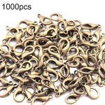 อุปกรณ์เครื่องประดับ DIY ก้ามปูโลหะผสมคุณภาพสูง 12 มม. 1000 ชิ้น