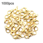 อุปกรณ์เครื่องประดับ DIY ก้ามปูโลหะผสมคุณภาพสูง 12 มม. 1000 ชิ้น