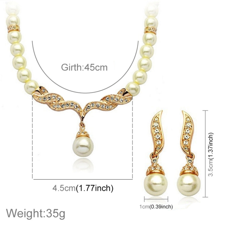 ชุดเครื่องประดับเจ้าสาว 3-in-1 ต่างหูลูกปัดแฟชั่นคลาสสิกสำหรับผู้หญิง