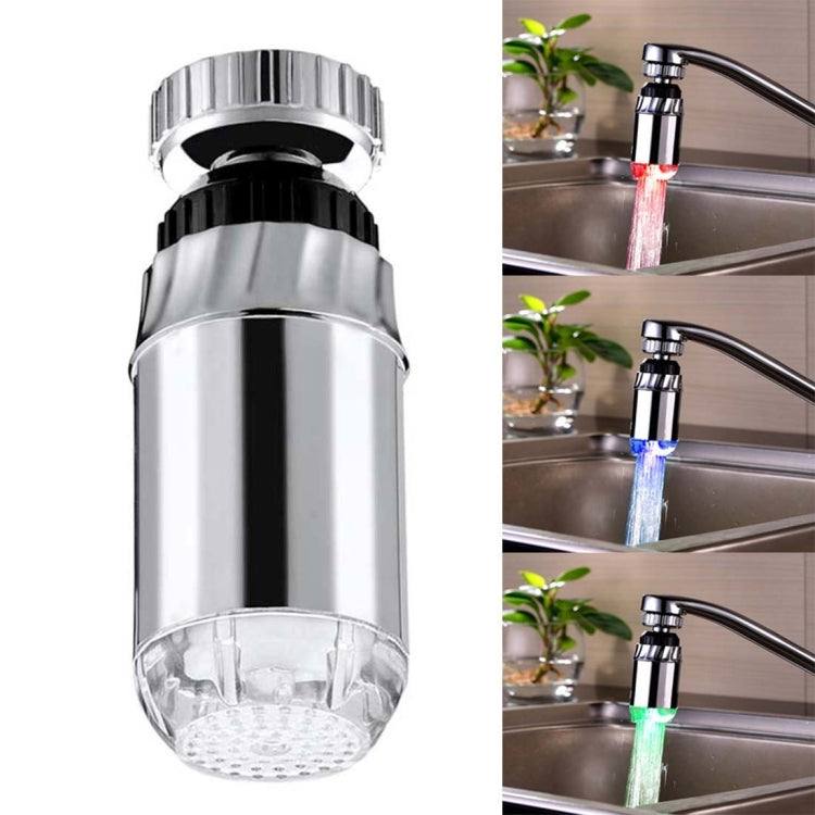 ไฟก๊อกน้ำ LED RGB พร้อมเซ็นเซอร์วัดอุณหภูมิ รุ่น SDF-B2 ขนาด 78 x 28 มม. ขั้วต่อ 22 มม. สีเงิน