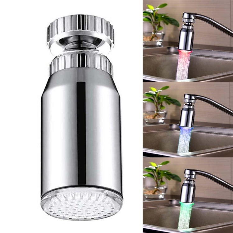 SDF2-B13 ไฟก๊อกน้ำ LED RGB พร้อมเซ็นเซอร์อุณหภูมิ 1 LED ขนาด: 78 x 30มม. อินเทอร์เฟซ: 22มม. (สีเงิน) SDF2-B13