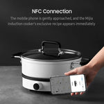 เตาแม่เหล็กไฟฟ้า Xiaomi Mijia 2100W พร้อมหน้าจอ OLED และการเชื่อมต่อ NFC ควบคุมผ่านแอป, ปลั๊ก US, เตา 2 2100W