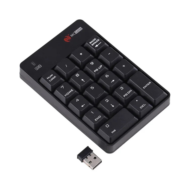 MC Saite SK-51AG คีย์บอร์ดตัวเลขไร้สาย 2 in 1 2.4G USB พร้อมเครื่องคิดเลขขนาดเล็กสำหรับแล็ปท็อปและพีซีตั้งโต๊ะ, SK-51AG