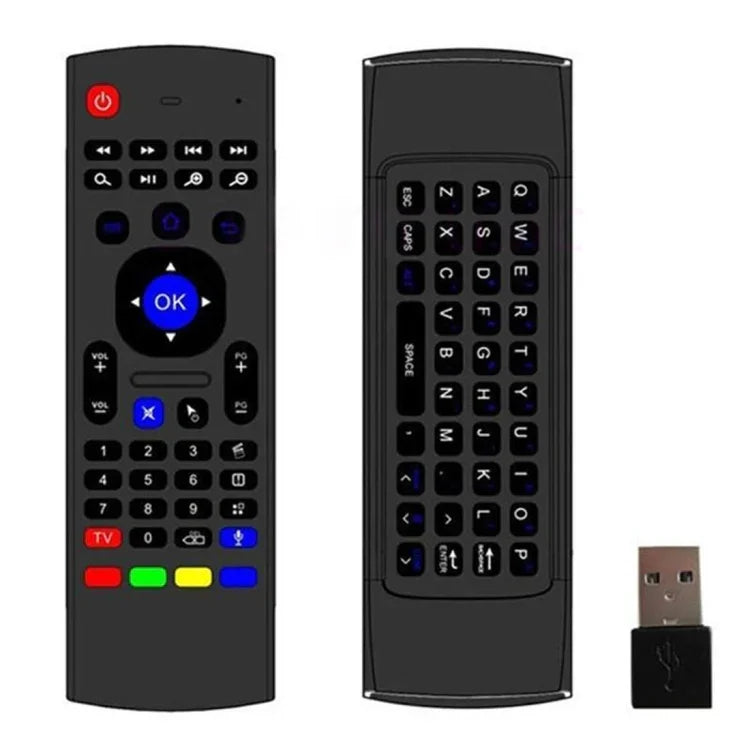 รีโมทคอนโทรลคีย์บอร์ดไร้สาย MX3-M Air Mouse 2.4G พร้อมไมโครโฟน สำหรับ Android TV Box / Mini PC, Air Mouse พร้อมไมค์
