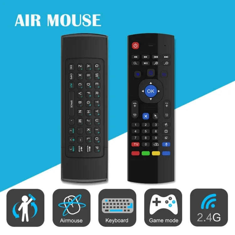 รีโมทคอนโทรลคีย์บอร์ดไร้สาย MX3-M Air Mouse 2.4G พร้อมไมโครโฟน สำหรับ Android TV Box / Mini PC, Air Mouse พร้อมไมค์