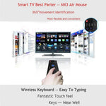 รีโมทคอนโทรลคีย์บอร์ดไร้สาย MX3-M Air Mouse 2.4G พร้อมไมโครโฟน สำหรับ Android TV Box / Mini PC, Air Mouse พร้อมไมค์