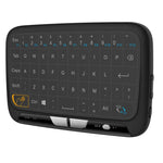 คีย์บอร์ดไร้สาย H18 2.4GHz Mini Air Mouse QWERTY พร้อมทัชแพดและระบบสั่น สำหรับ PC, TV, คีย์บอร์ดไร้สาย H18