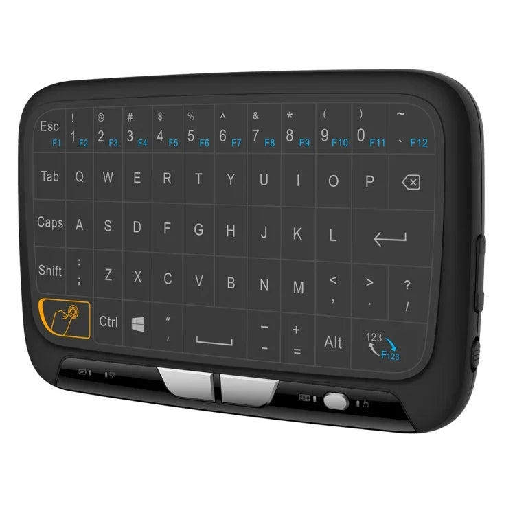 คีย์บอร์ดไร้สาย H18 2.4GHz Mini Air Mouse QWERTY พร้อมทัชแพดและระบบสั่น สำหรับ PC, TV, คีย์บอร์ดไร้สาย H18